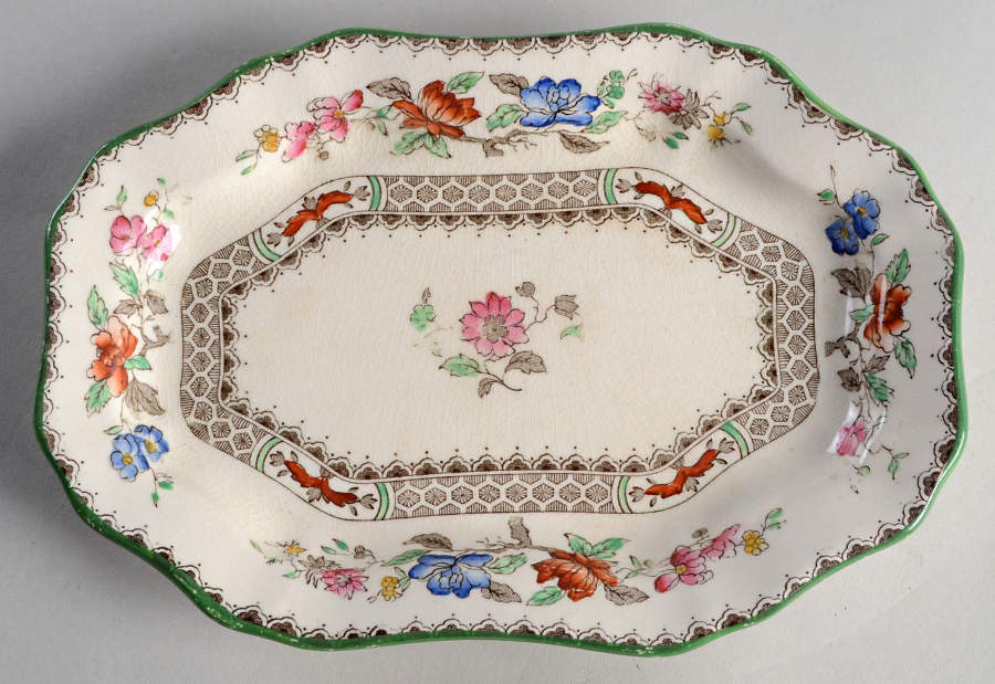 Chinese Rose Miniature Oval Serving Platter by Spode-1