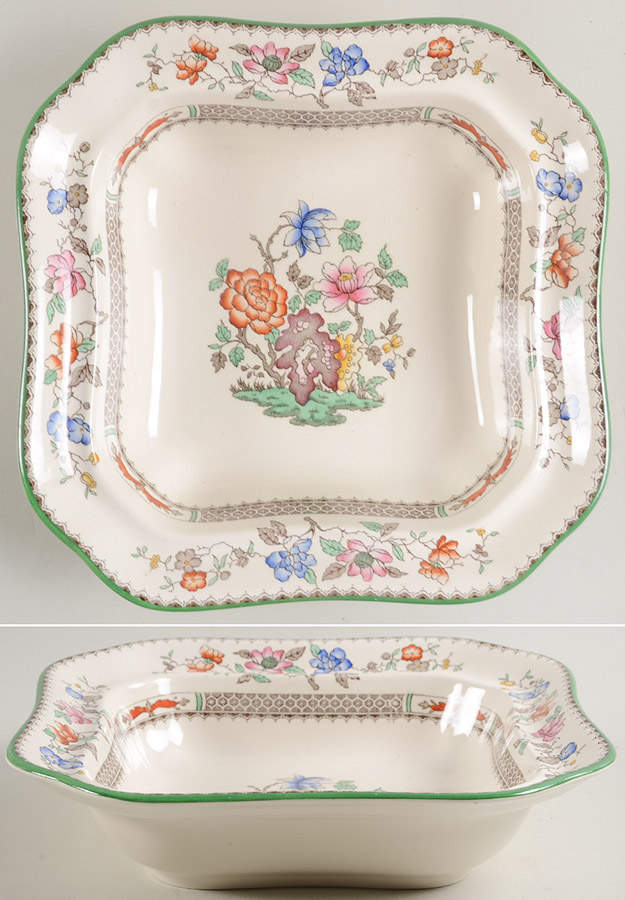 Chinese Rose Square Vegetable No Lid by Spode-1