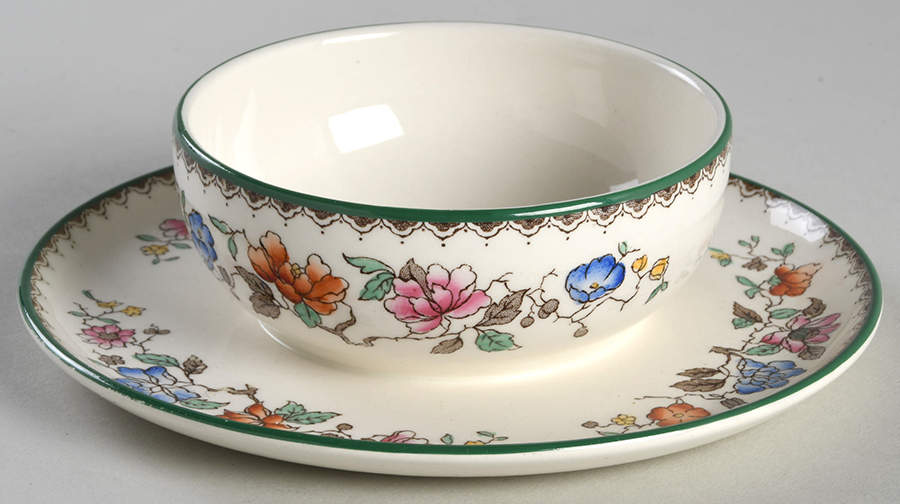 Chinese Rose Mayonnaise with Attached Underplate, No Lid by Spode-1