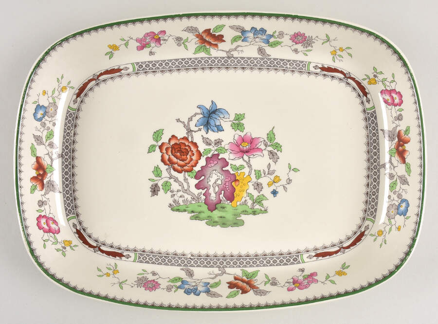 Chinese Rose 13"  Rectangular Baker by Spode-1
