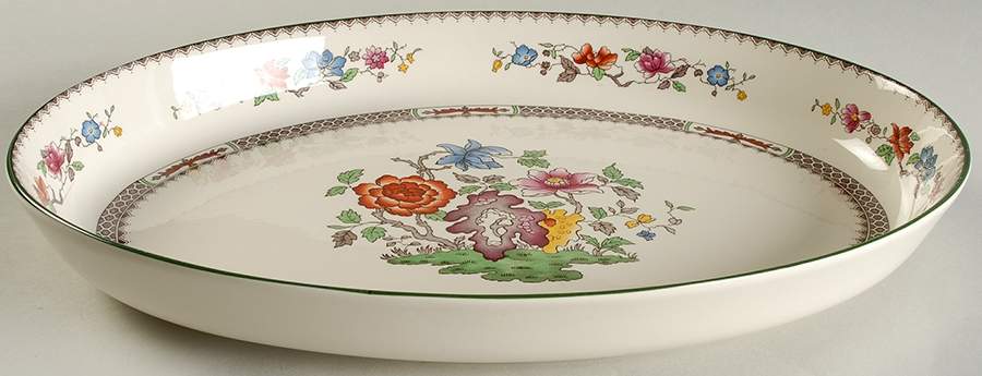 Chinese Rose 14" Oval Baker by Spode-1