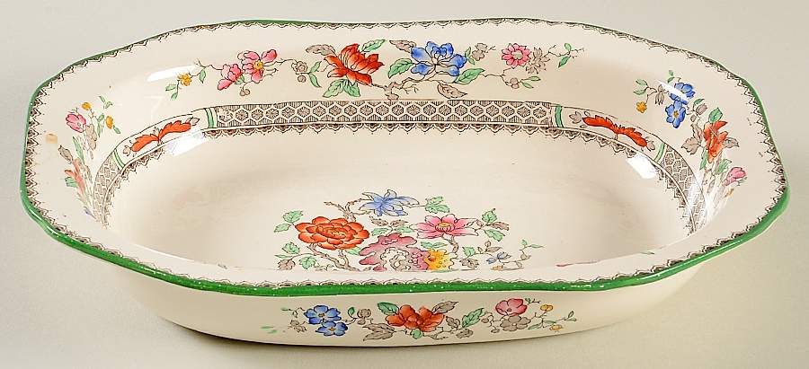 Chinese Rose 10" Oval Vegetable Bowl by Spode-1