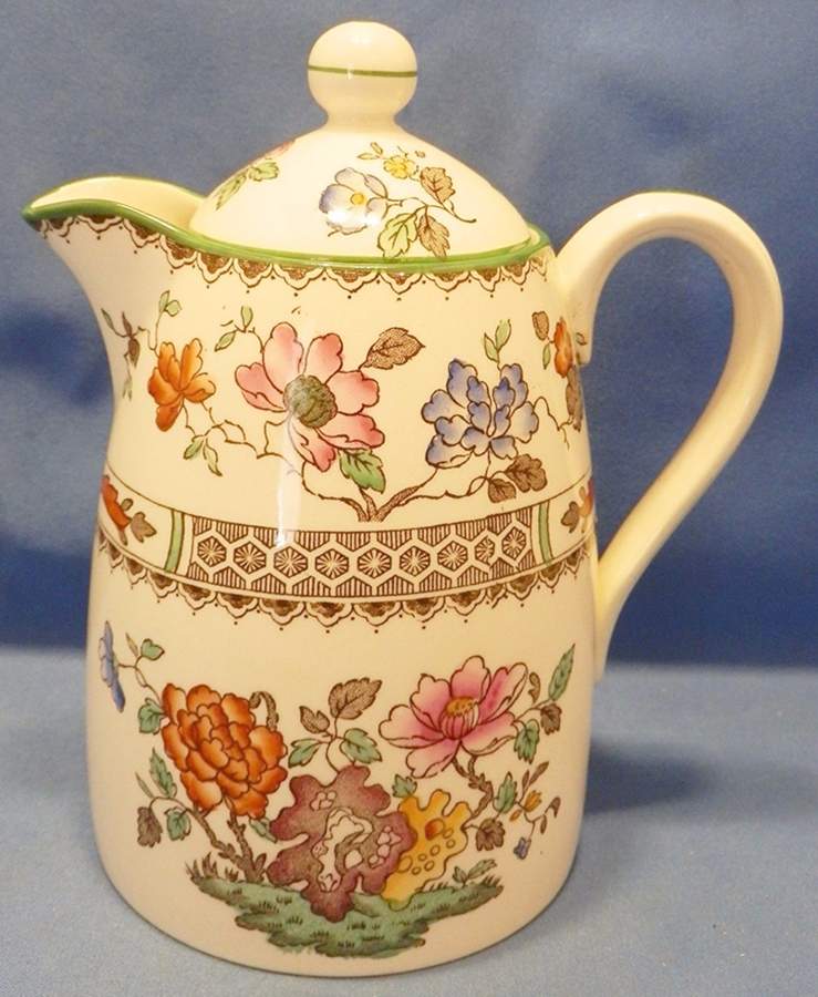 Chinese Rose Hot Water Jug & Lid by Spode-1
