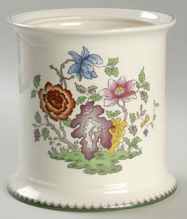Chinese Rose Biscuit Barrel No Lid by Spode-1