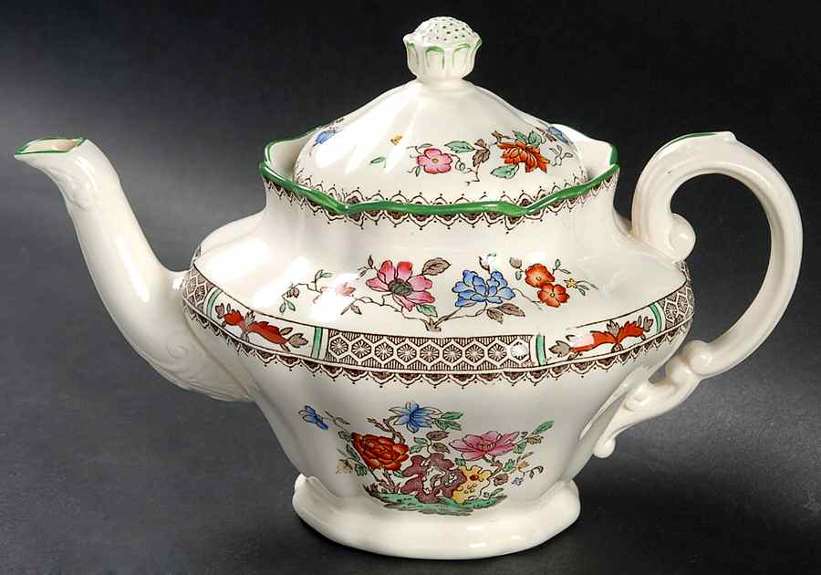 Chinese Rose Mini Teapot & Lid by Spode-1