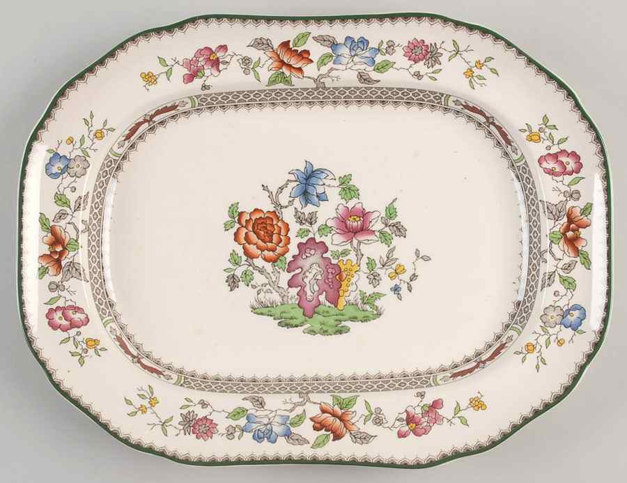 Chinese Rose 12" Oval Serving Platter by Spode-1
