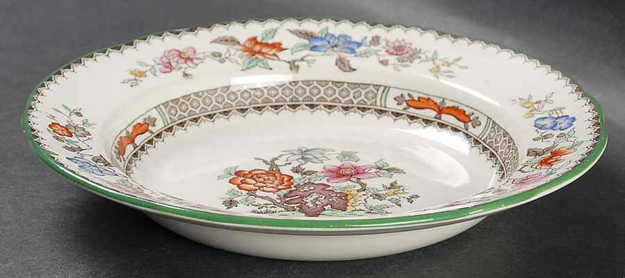 Chinese Rose Rim Soup Bowl by Spode-1