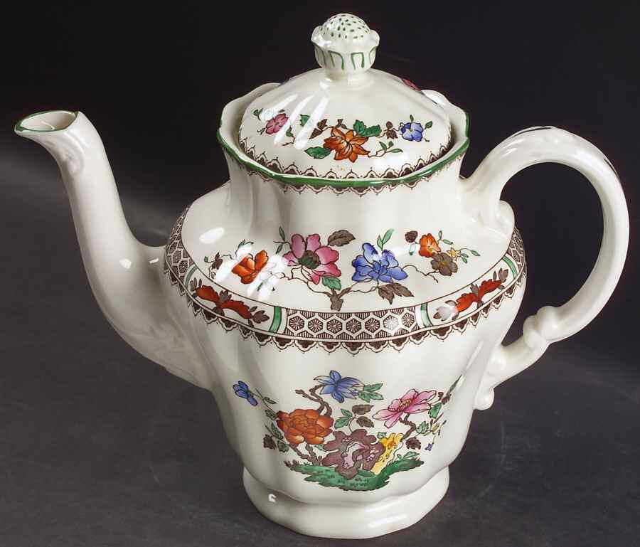 Chinese Rose Coffee Pot & Lid by Spode-1