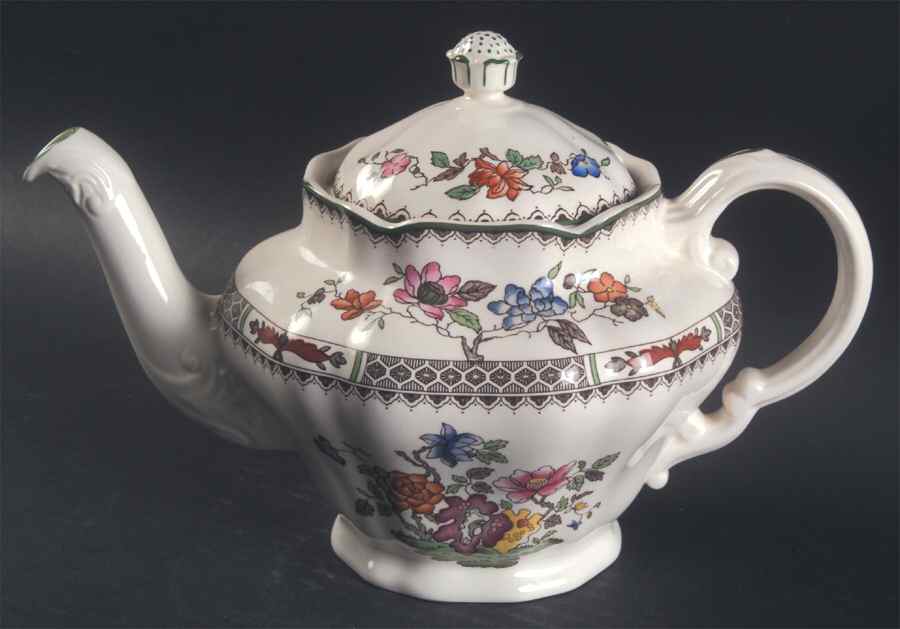 Chinese Rose Teapot & Lid by Spode-1