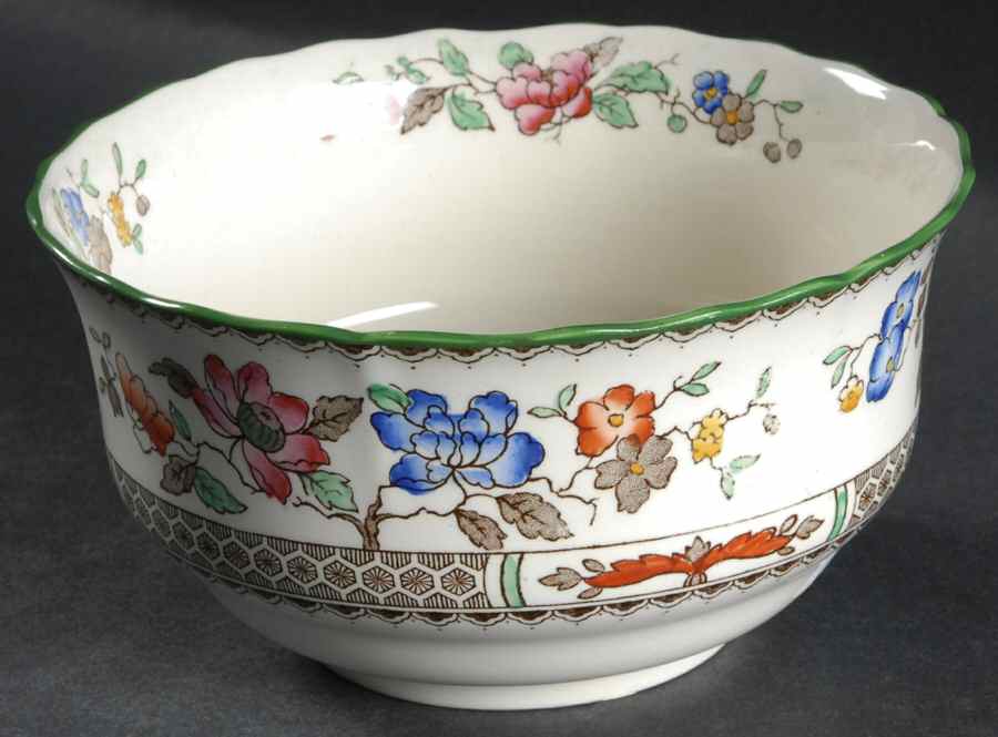 Chinese Rose Open Sugar Bowl by Spode-1