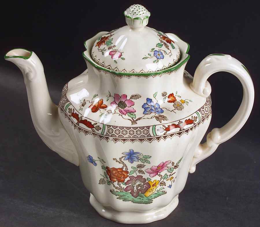 Chinese Rose Small Coffee Pot & Lid by Spode-1