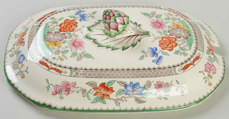 Chinese Rose Lid for Tureen by Spode-1