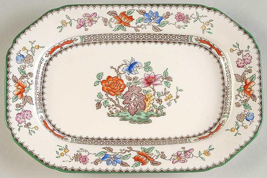Chinese Rose 10" Oval Serving Platter by Spode-1