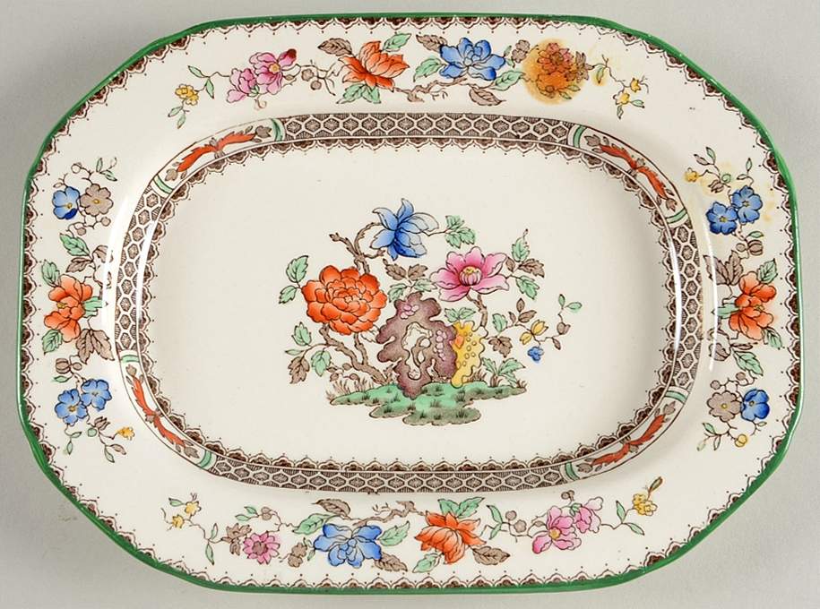 Chinese Rose Underplate for Sauce Boat by Spode-1