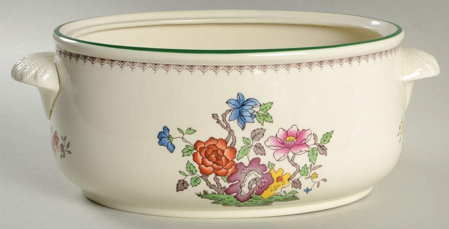Chinese Rose 2 Quart Oval Covered Casserole No Lid by Spode-1