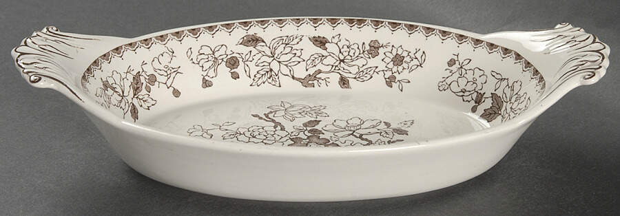 Chinese Rose Brown (Scalloped) Relish by Spode-1