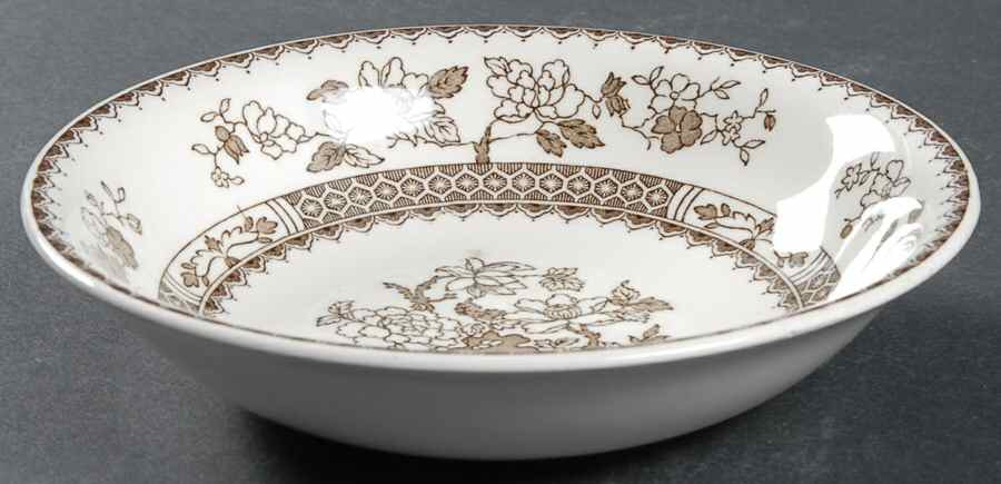 Chinese Rose Brown (Scalloped) Coupe Cereal Bowl by Spode-1