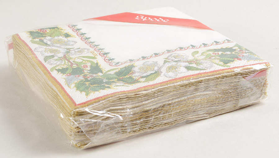 Christmas Rose Package of Paper Beverage Napkins by Spode-1