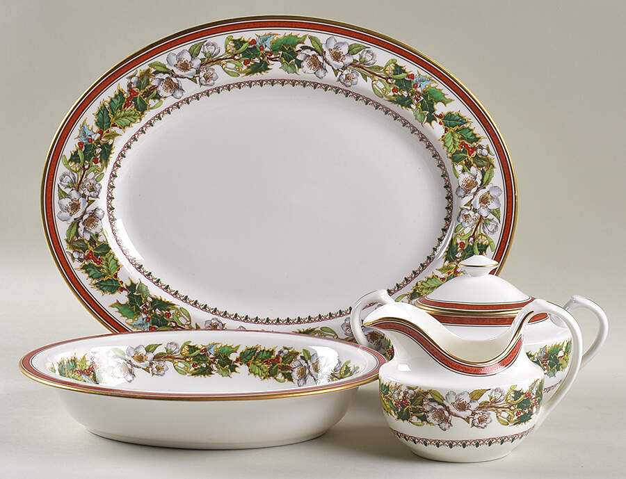 Christmas Rose 5 Piece Hostess Set by Spode-1