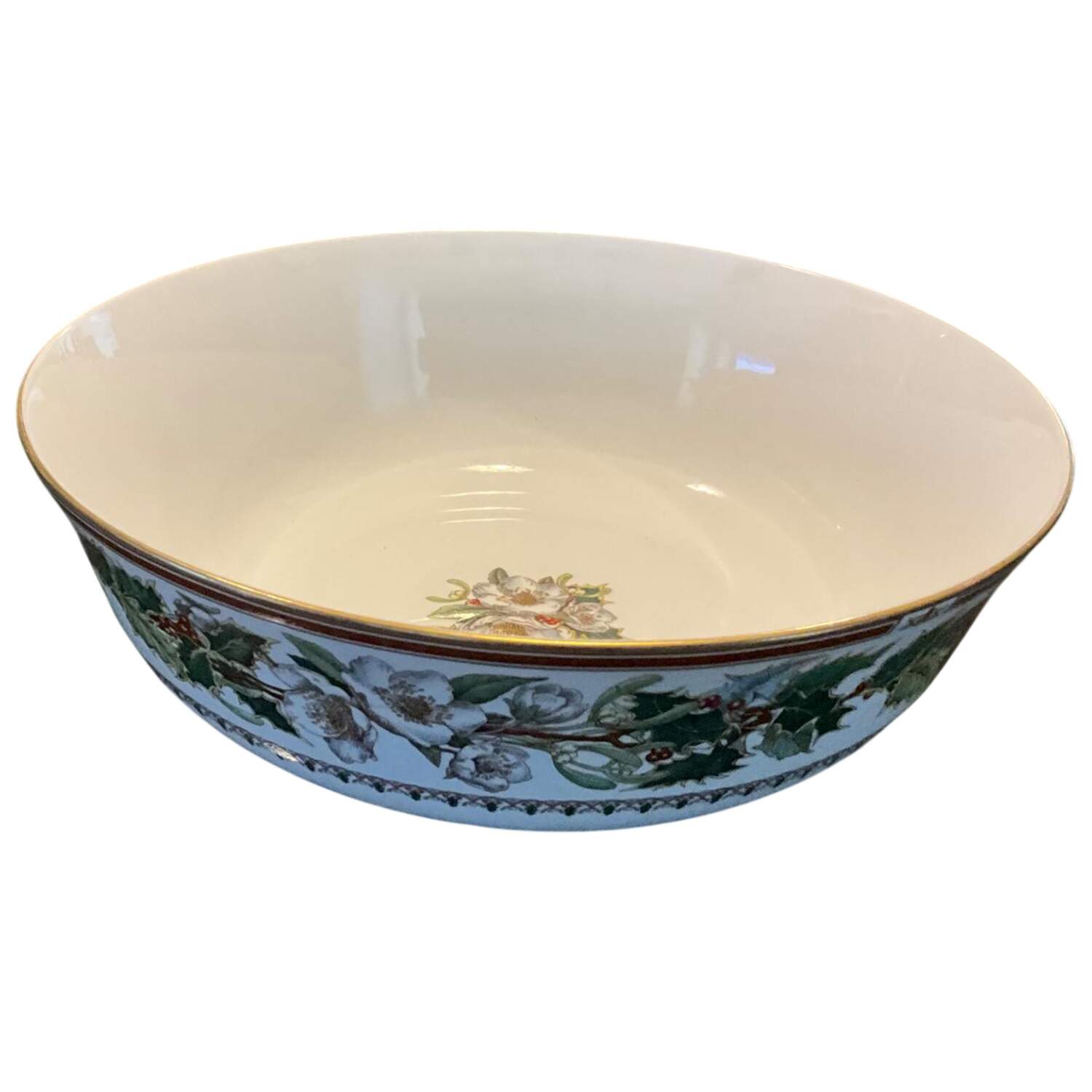 Christmas Rose 9" Round Vegetable Bowl by Spode-1