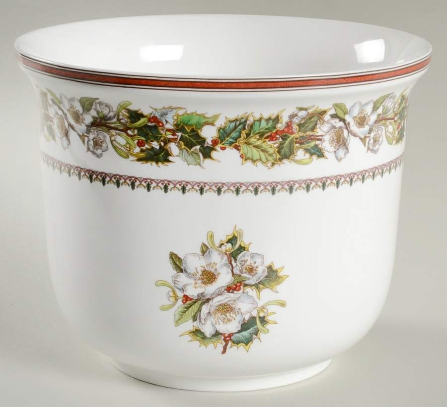 Christmas Rose 6" Cachepot by Spode-1