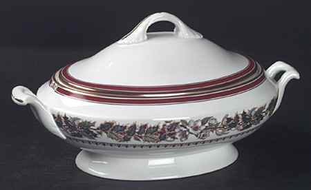 Christmas Rose Oval Covered Vegetable by Spode-1
