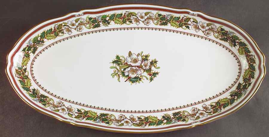 Christmas Rose 18" Fish Platter by Spode-1