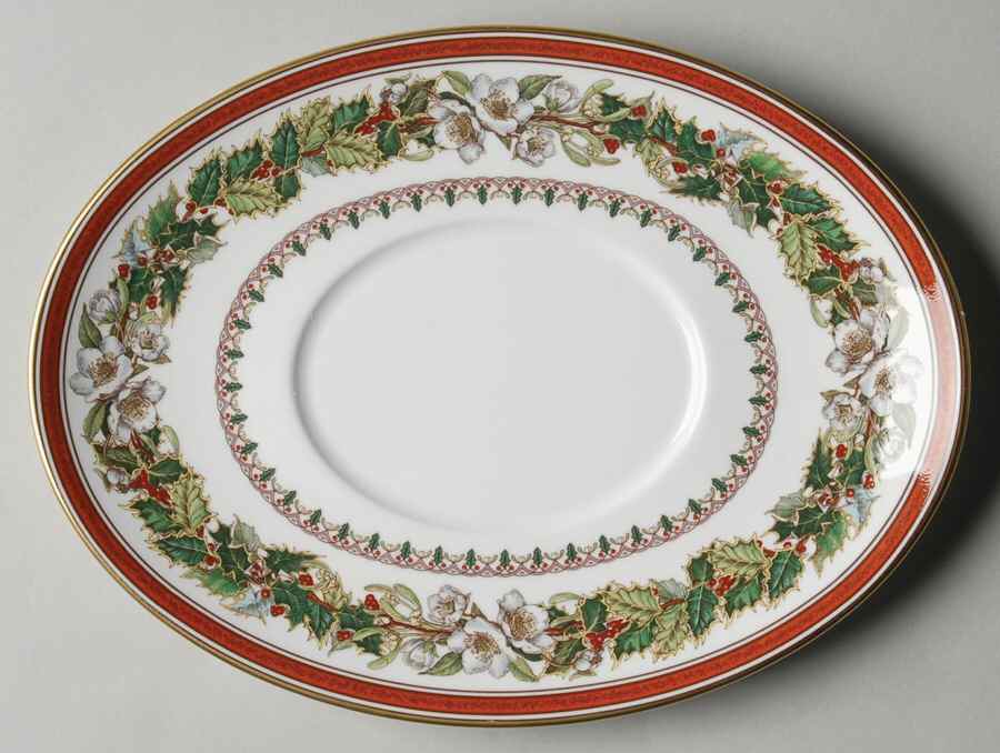 Christmas Rose Underplate for Gravy Boat by Spode-1