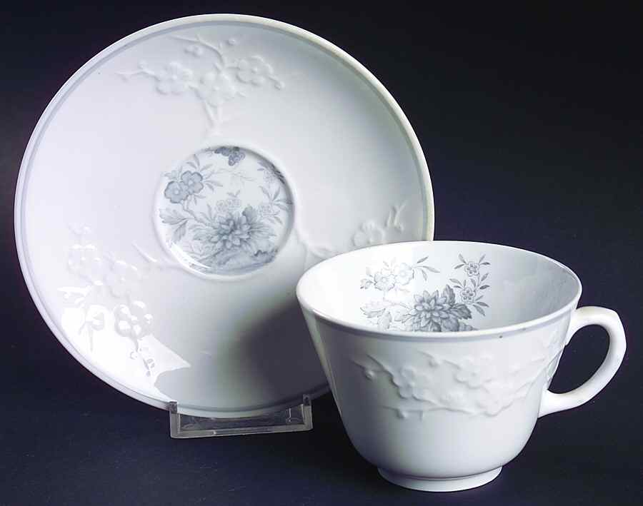 Chinese Spring Footed Cup & Saucer Set by Spode-1