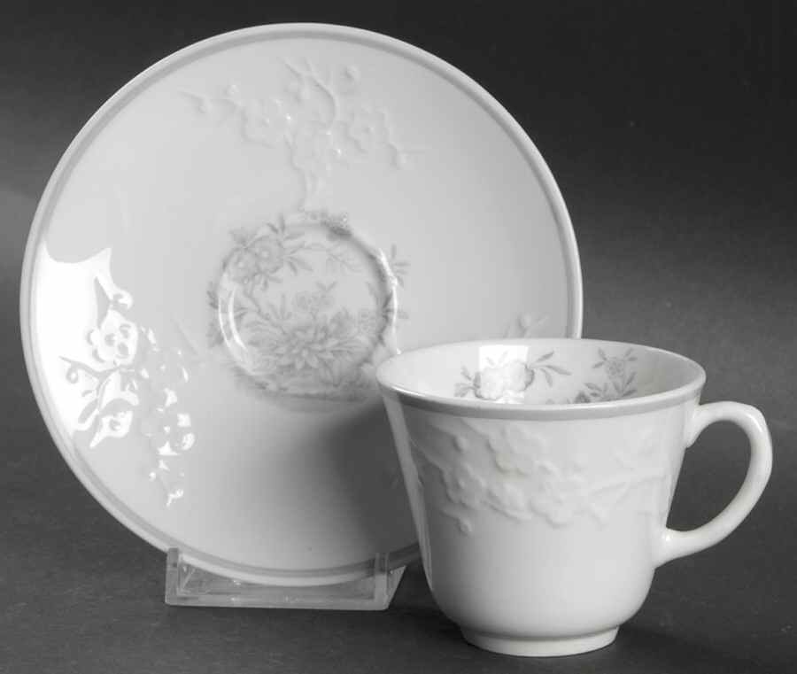 Chinese Spring Flat Demitasse Cup & Saucer Set by Spode-1