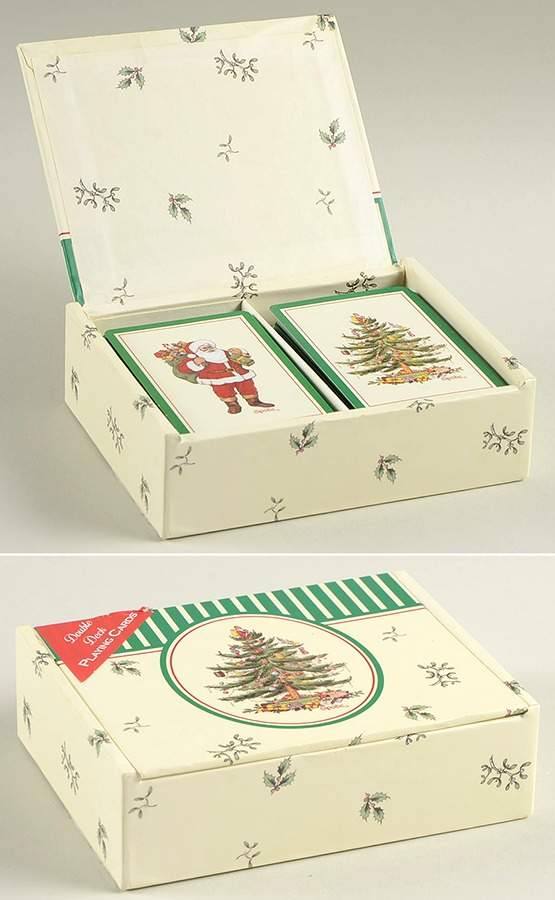 Christmas Tree Double Deck Playing Cards by Spode-1