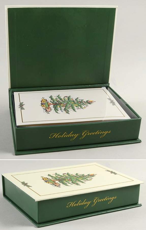 Christmas Tree (12 Pack) Greeting Cards & Envelopes by Spode-1