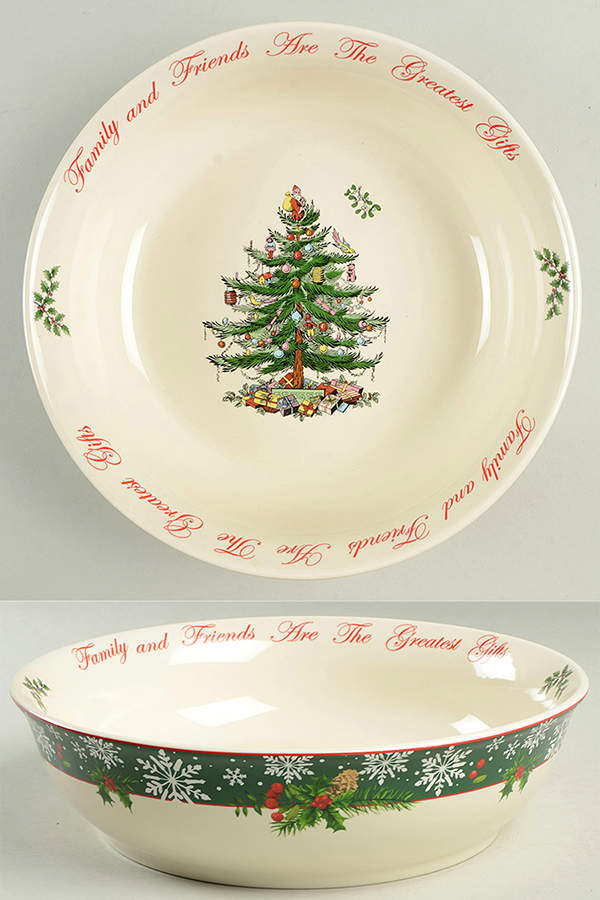 Christmas Tree 10" Round Serving Bowl by Spode-1