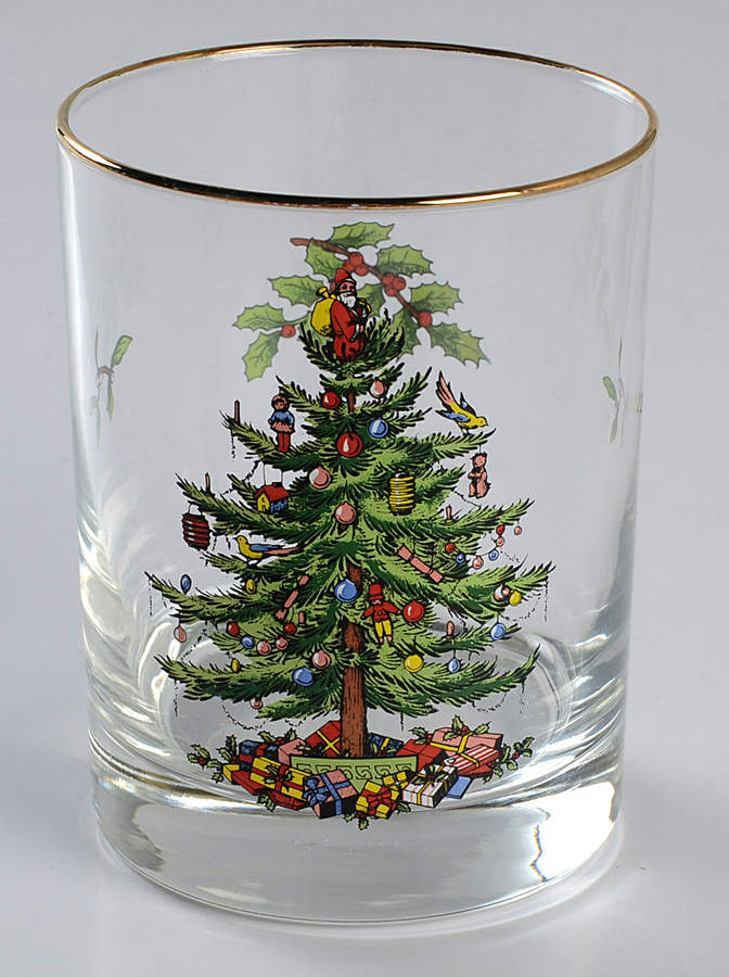 Christmas Tree 12 Oz Glassware Double Old Fashioned by Spode-1