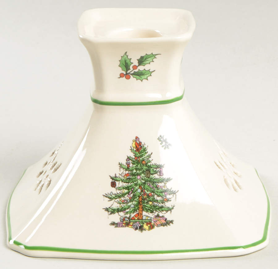 Christmas Tree 3" Candlesticks by Spode-1