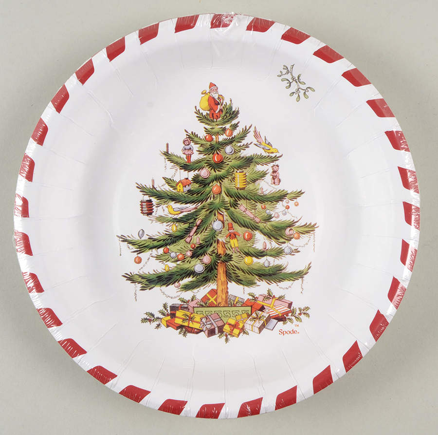 Christmas Tree (Pack of 8) Paper Luncheon/Dessert Plates by Spode-1