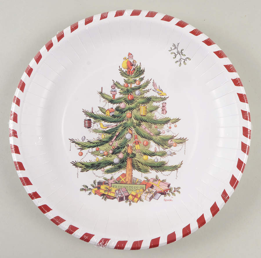Christmas Tree Pack of 8 - Paper Dinner Plate by Spode-1