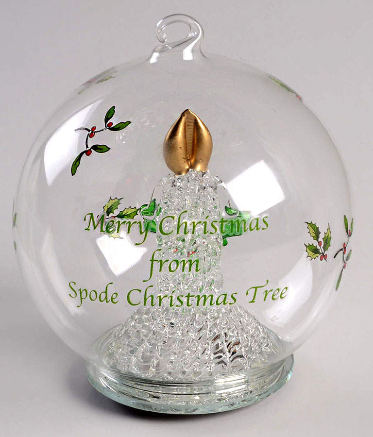Christmas Tree Ornaments Glass Candle - Multicolor Led - No Box by Spode-1