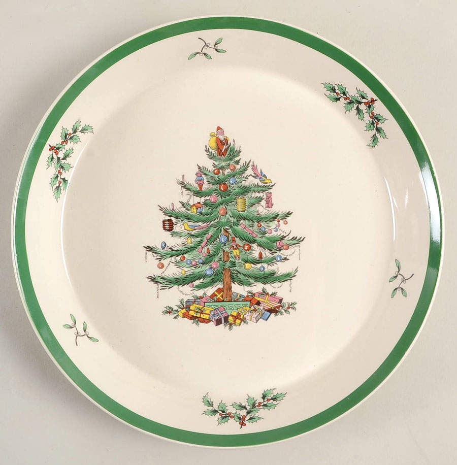 Christmas Tree Round Cheese Dish No Lid by Spode-1