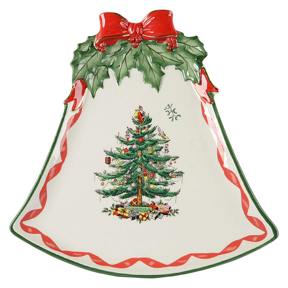 Christmas Tree Bell Shaped Plate by Spode-1