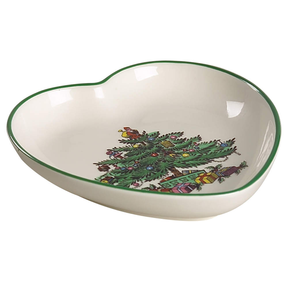 Christmas Tree Heart Shaped Dish by Spode-1