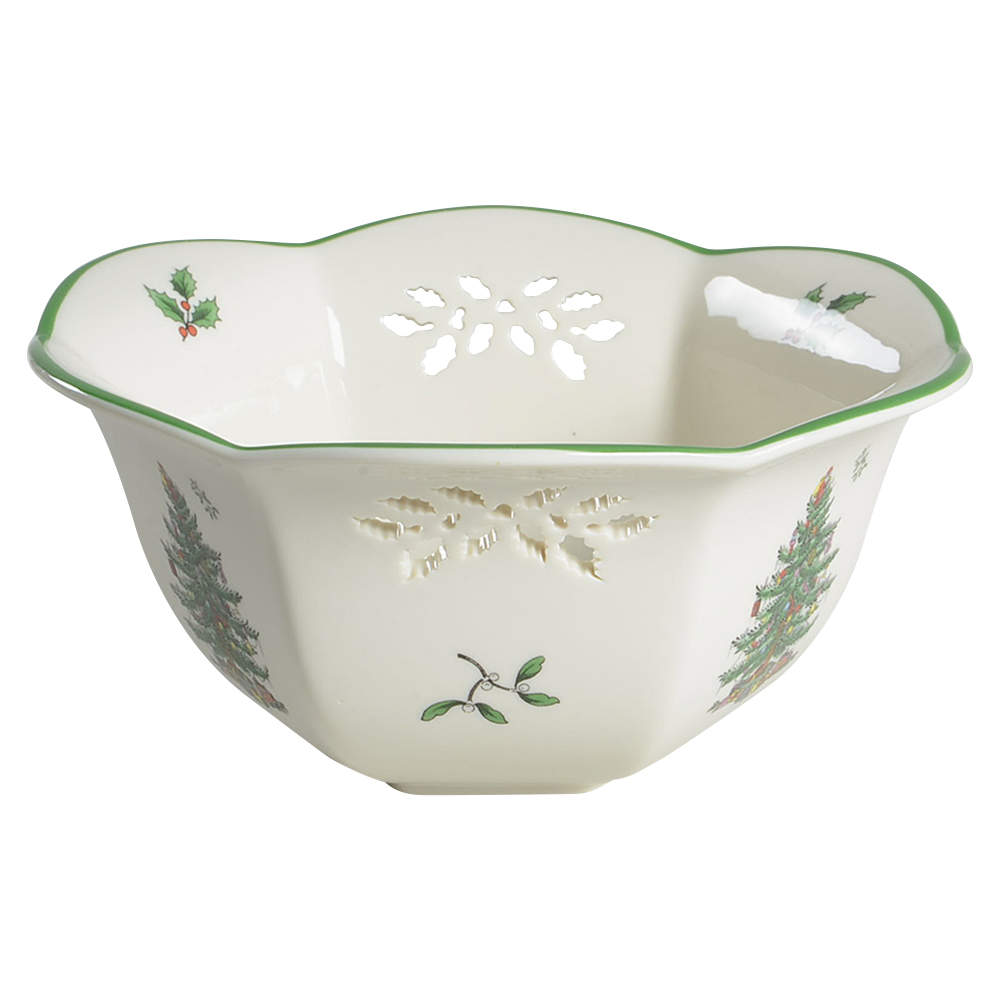 Christmas Tree Pierced Nut Bowl by Spode-1