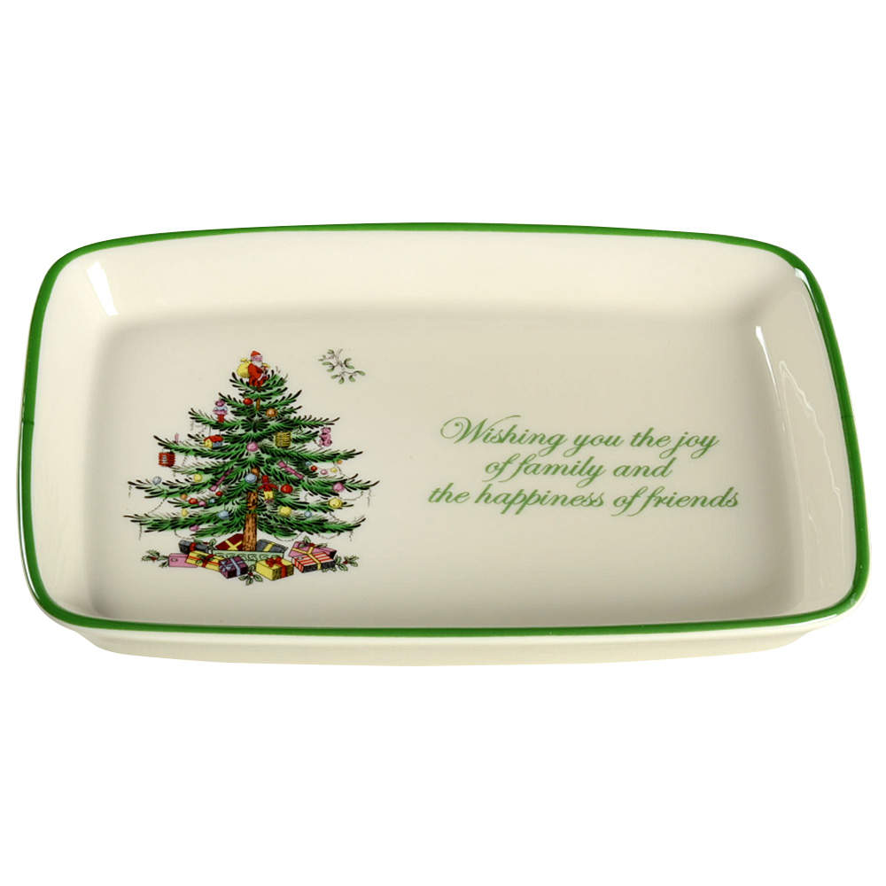 Christmas Tree Rectangular Sentiment Tray by Spode-1