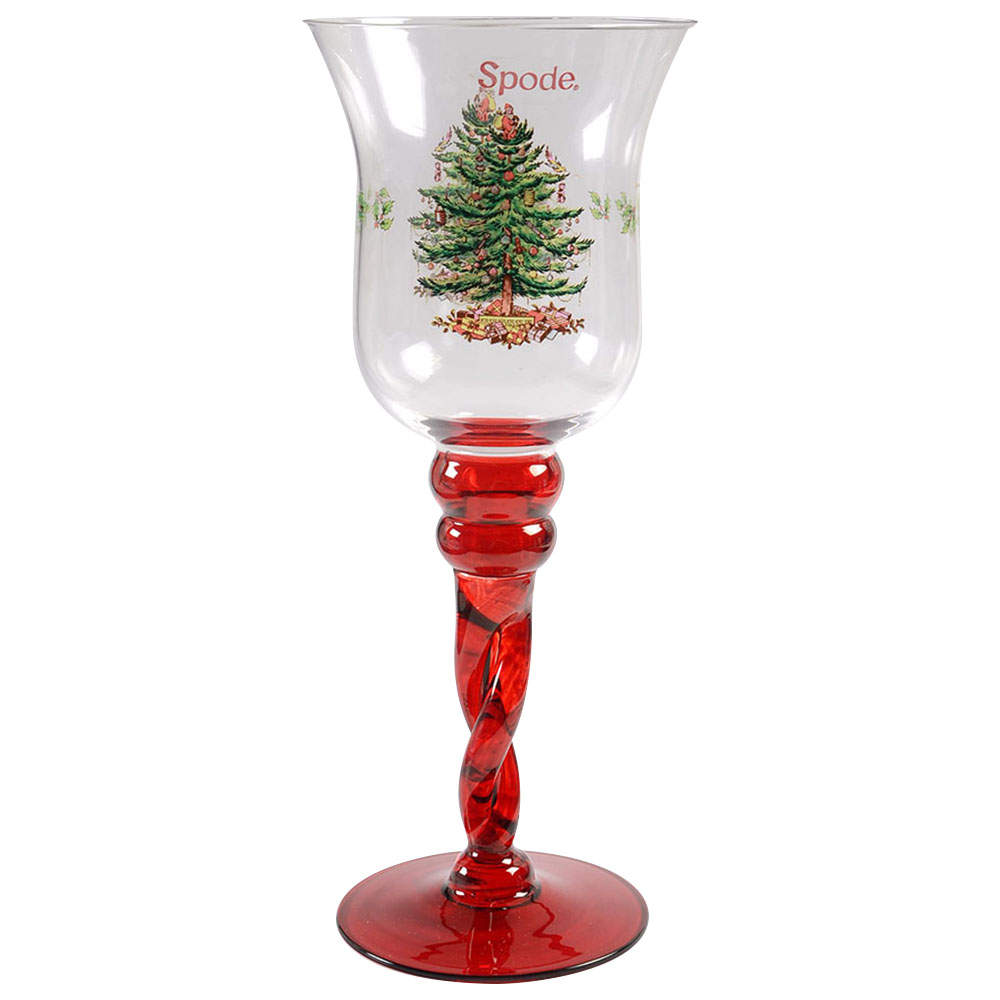 Christmas Tree 11" Glassware Candlestick by Spode-1