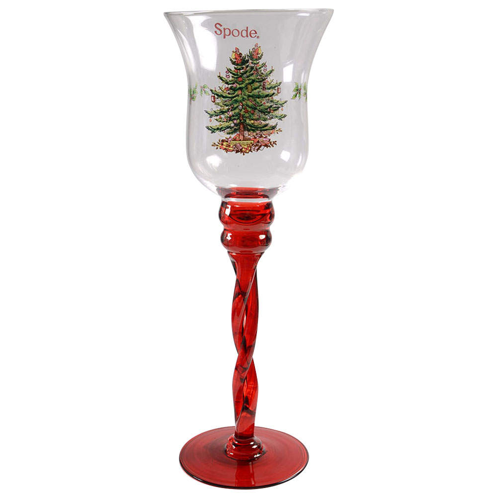 Christmas Tree 13" Glassware Candlestick by Spode-1