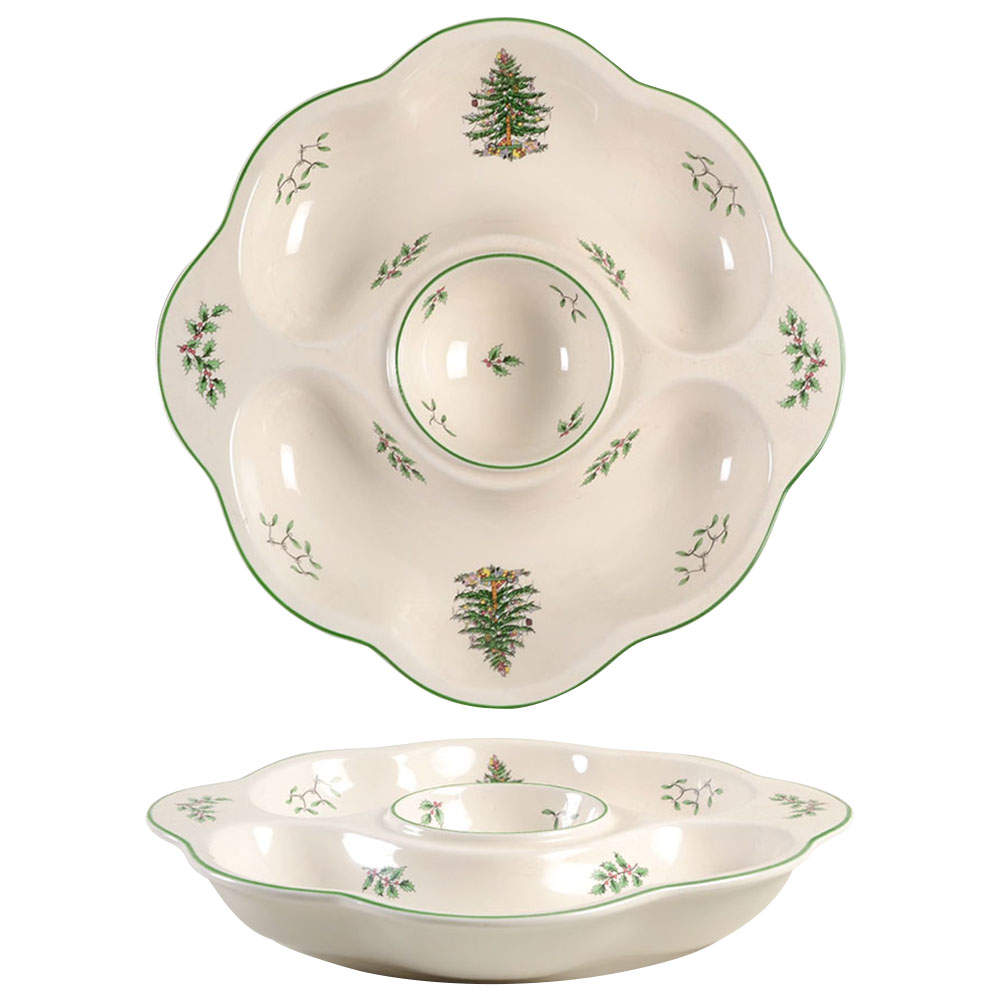 Christmas Tree 1-Piece Crudite by Spode-1