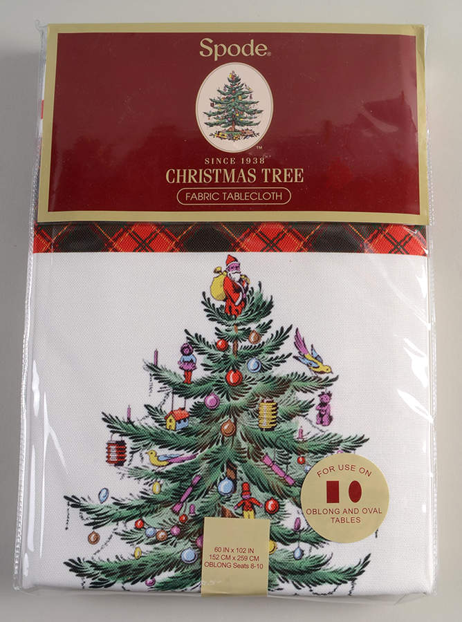 Christmas Tree 60" X 102" Rectangular Tablecloth by Spode-1