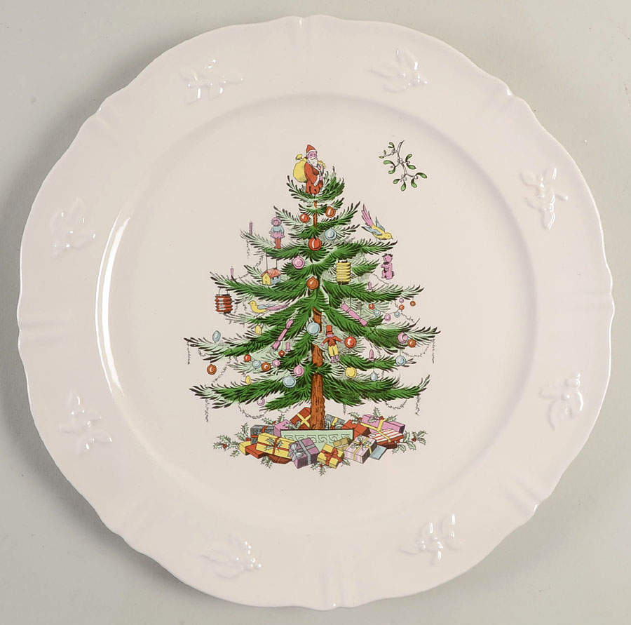 Christmas Tree 12" Chop Plate (Round Platter) by Spode-1