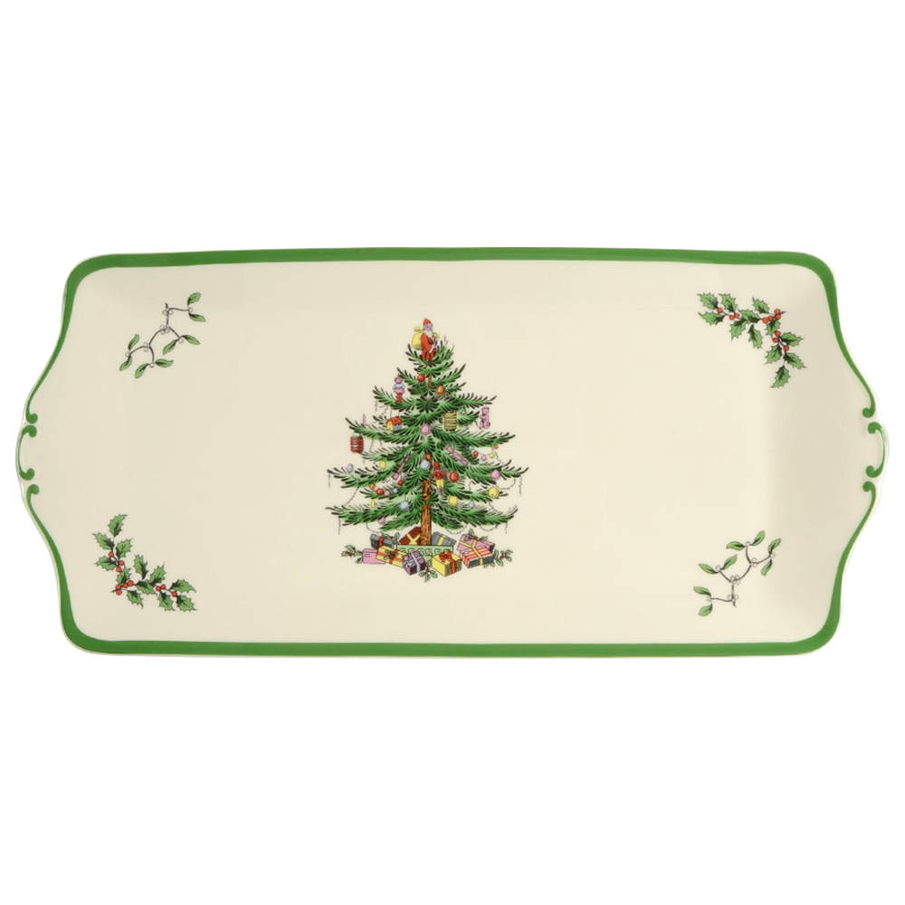 Christmas Tree Large Sandwich Tray by Spode-1