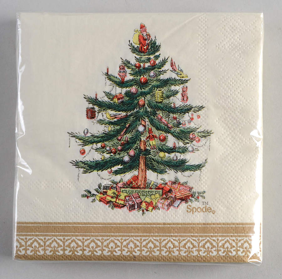 Christmas Tree Package of Paper Beverage Napkins by Spode-1